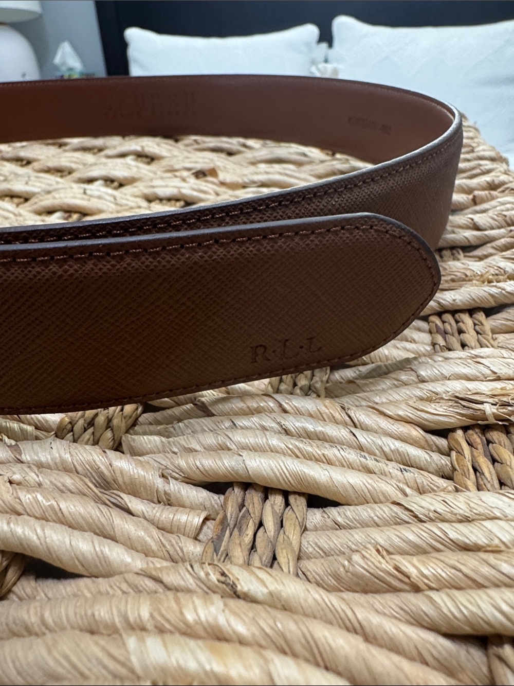 Lauren Ralph Lauren Tan Leather Belt 41 inches long - Picture 5 of 6